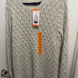 JEANNE PIERRE Cream Crew Neck Sweater